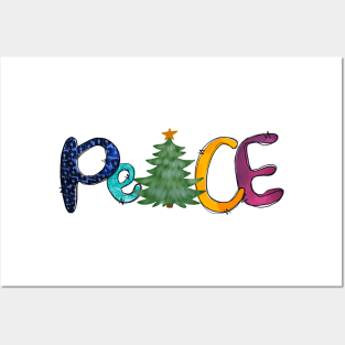Peace. Christmas tree design Posters and Art